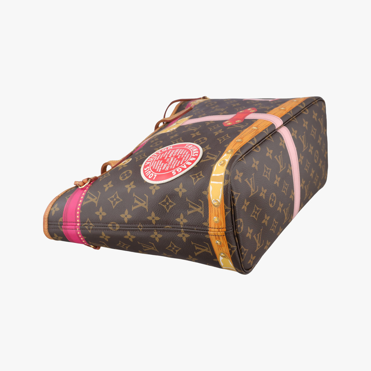 Secondhand Louis Vuitton Neverfull MM Summer Trunk brown×Multicolor Monogram Canvas M41390 handbag | stylenewstar