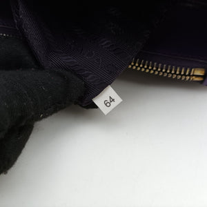 Pre-owned Prada Galleria Purple SAFFIANO Leather BN1801 handbag | stylenewstar