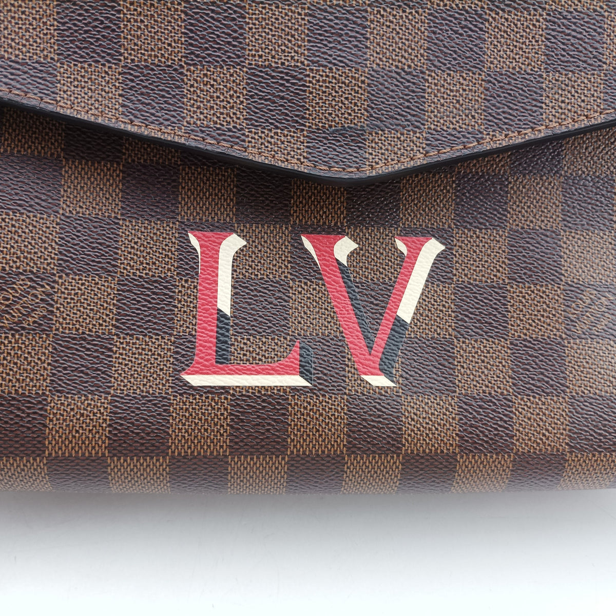 Pre-owned Louis Vuitton Beaubourg EBENE×Scarlet Damier Canvas N40176 handbag | stylenewstar