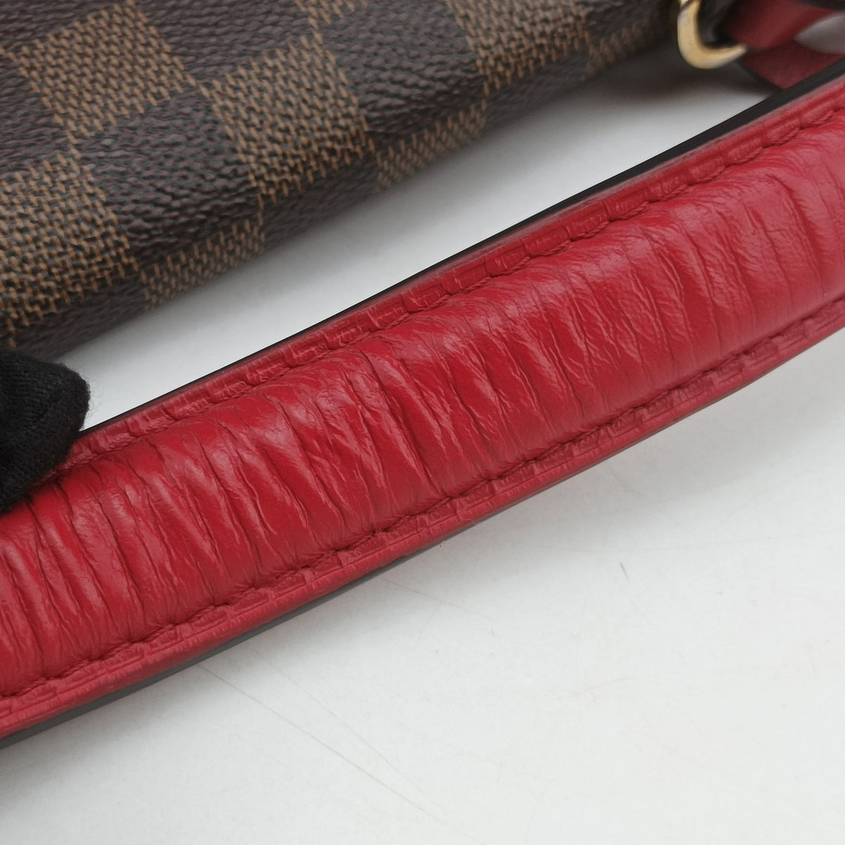 Pre-owned Louis Vuitton Beaubourg EBENE×Scarlet Damier Canvas N40176 handbag | stylenewstar