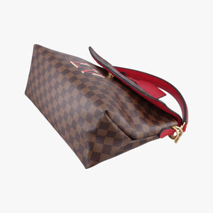 Pre-owned Louis Vuitton Beaubourg EBENE×Scarlet Damier Canvas N40176 handbag | stylenewstar