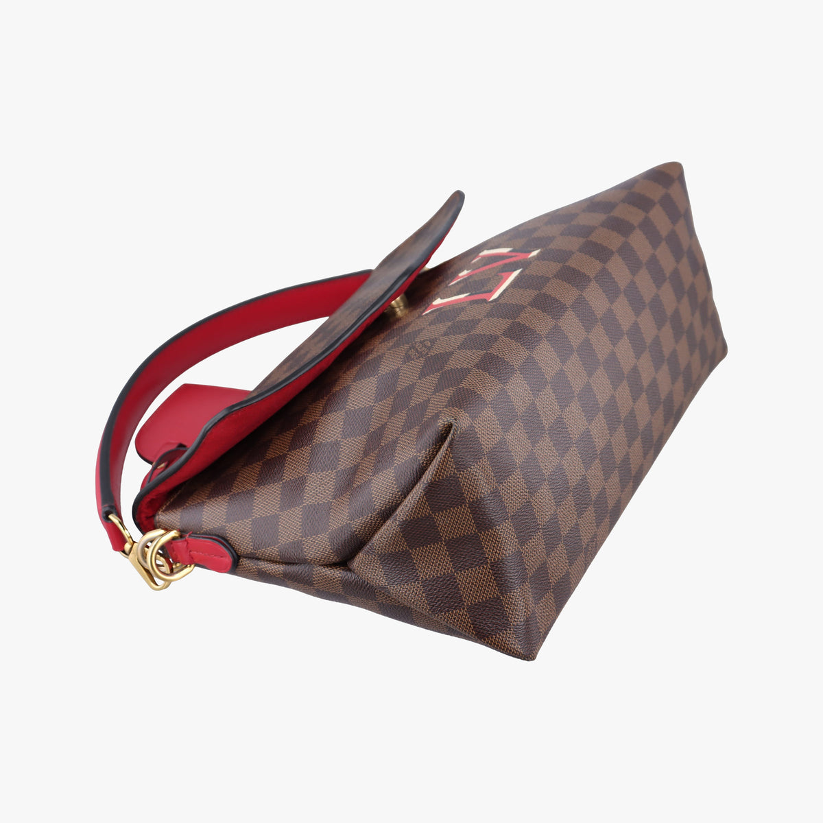 Pre-owned Louis Vuitton Beaubourg EBENE×Scarlet Damier Canvas N40176 handbag | stylenewstar