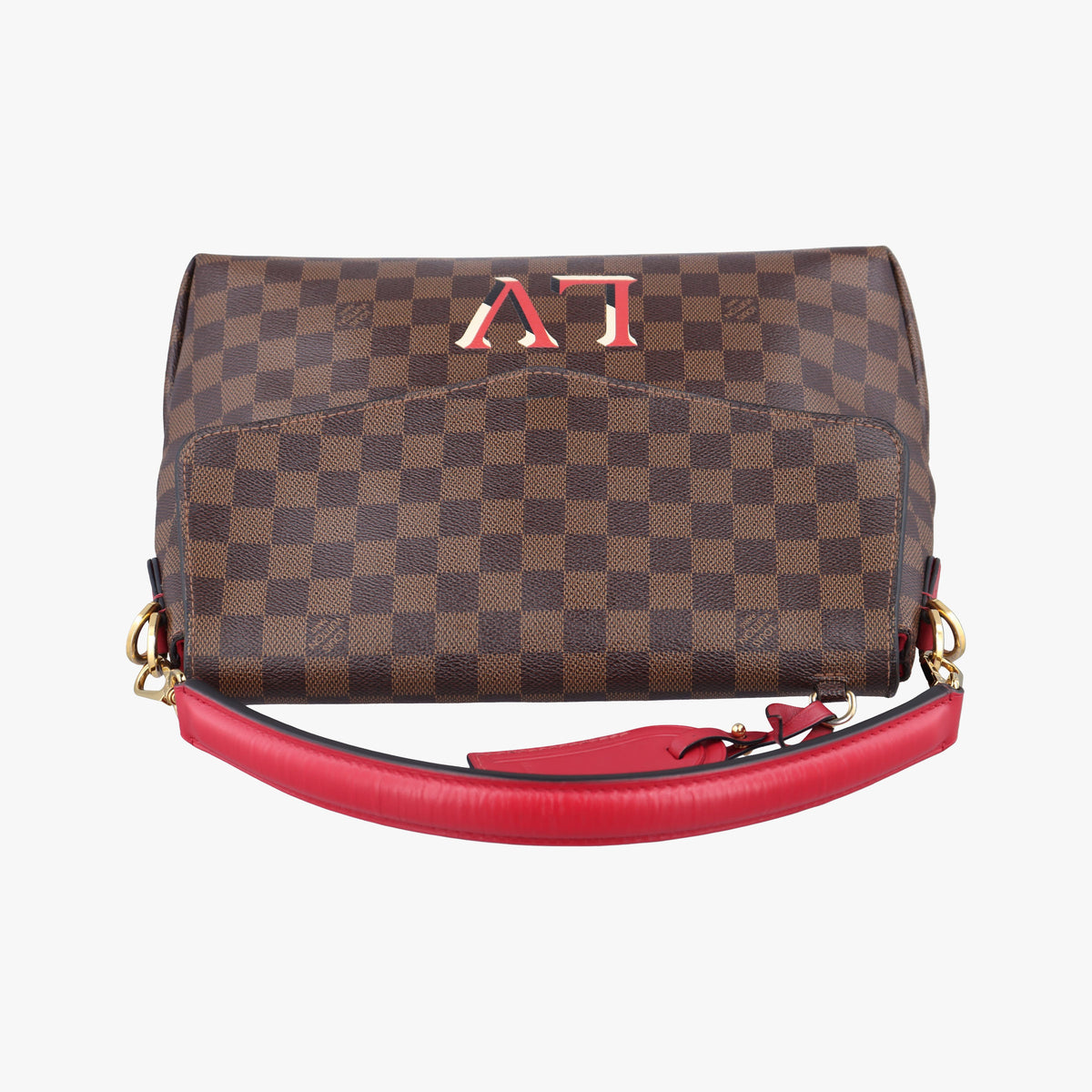 Pre-owned Louis Vuitton Beaubourg EBENE×Scarlet Damier Canvas N40176 handbag | stylenewstar