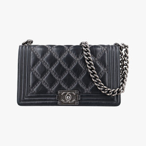 Pre-owned Chanel BOY CHANEL Black Leather A67086 shoulderbag | stylenewstar