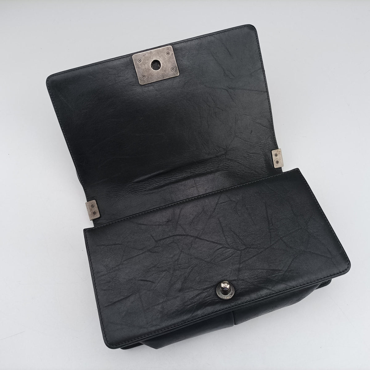 Pre-owned Chanel BOY CHANEL Black Leather A67086 shoulderbag | stylenewstar