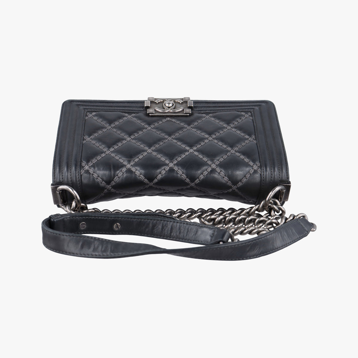 Pre-owned Chanel BOY CHANEL Black Leather A67086 shoulderbag | stylenewstar