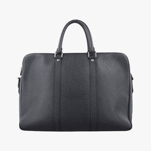Pre-owned Louis Vuitton Port Document Voyage PM black Taiga M33412 businessbag | stylenewstar