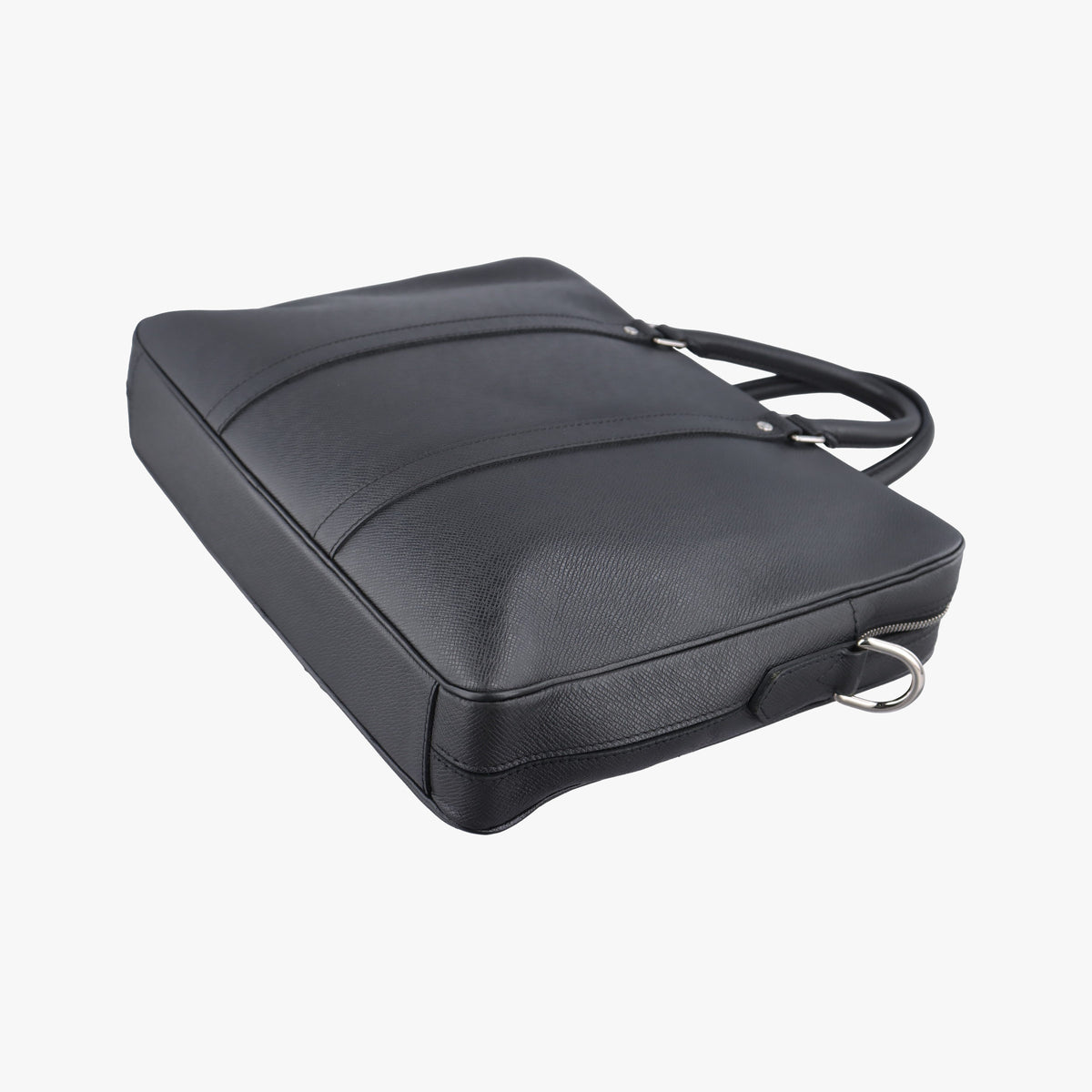 Pre-owned Louis Vuitton Port Document Voyage PM black Taiga M33412 businessbag | stylenewstar