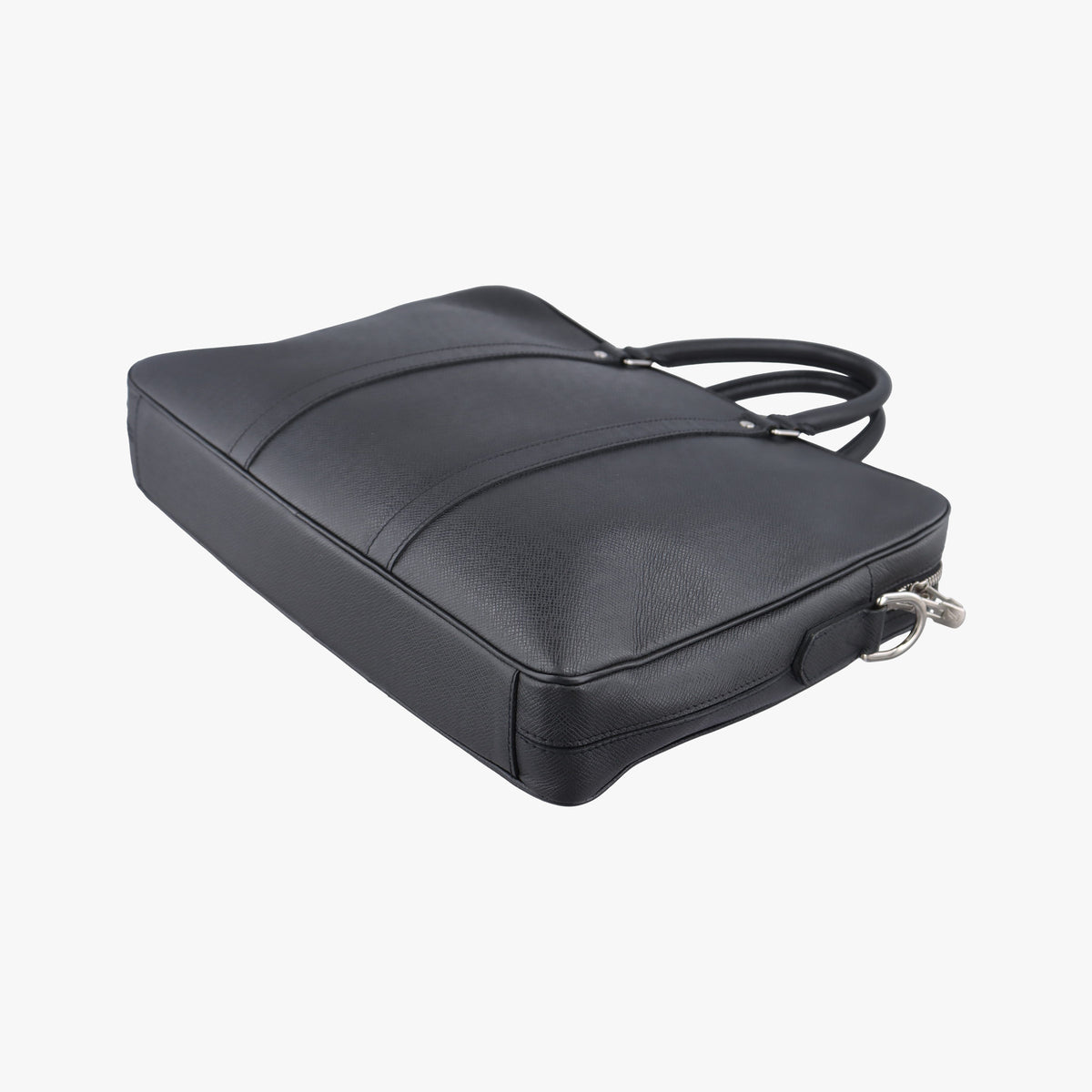 Pre-owned Louis Vuitton Port Document Voyage PM black Taiga M33412 businessbag | stylenewstar