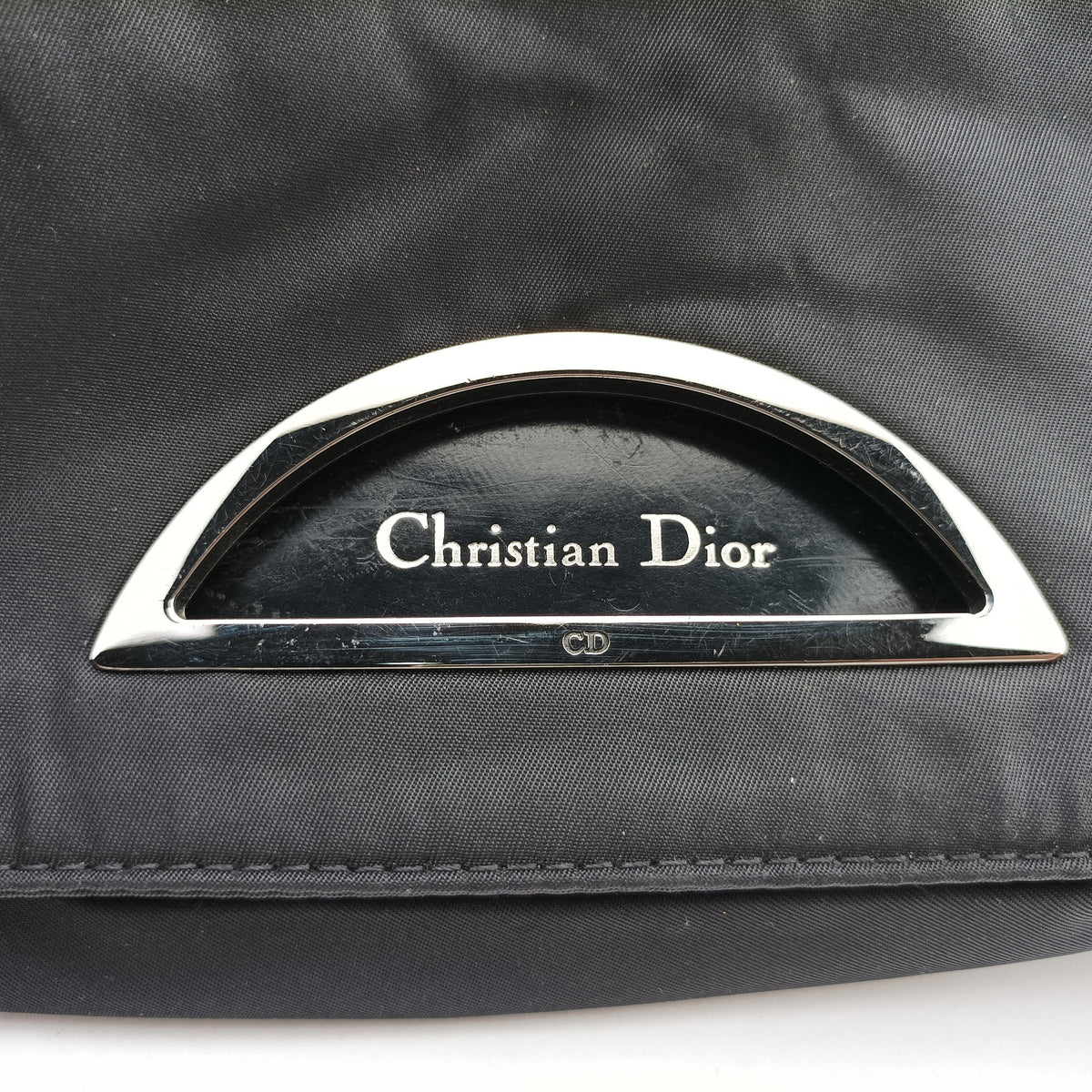 Secondhand Christian Dior Malice pearl Black Nylon×leather  shoulderbag | stylenewstar