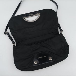 Secondhand Christian Dior Malice pearl Black Nylon×leather  shoulderbag | stylenewstar