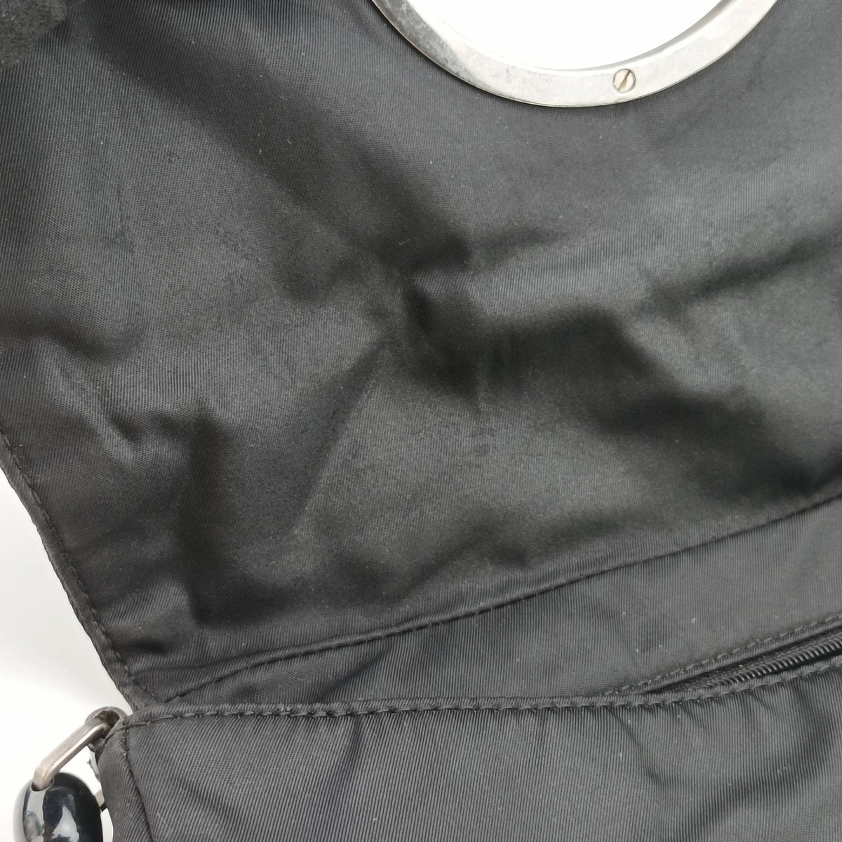 Secondhand Christian Dior Malice pearl Black Nylon×leather  shoulderbag | stylenewstar