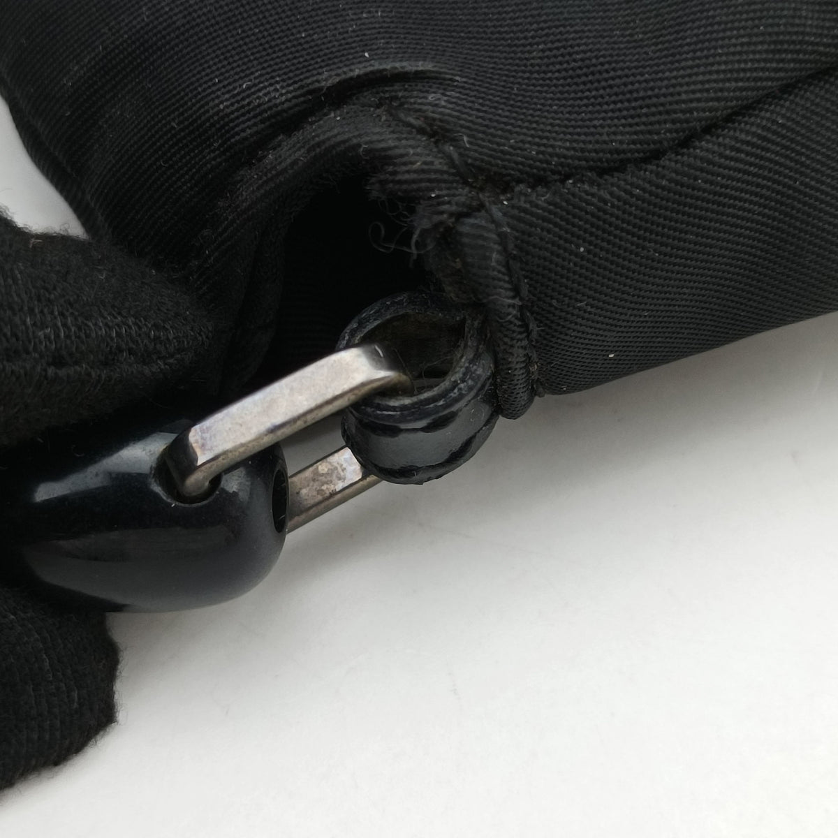 Secondhand Christian Dior Malice pearl Black Nylon×leather  shoulderbag | stylenewstar