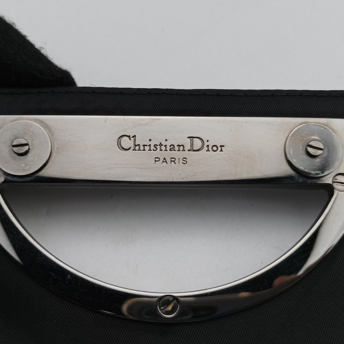 Secondhand Christian Dior Malice pearl Black Nylon×leather  shoulderbag | stylenewstar