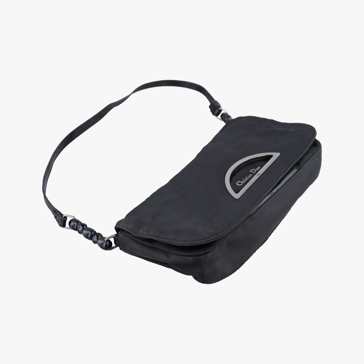 Secondhand Christian Dior Malice pearl Black Nylon×leather  shoulderbag | stylenewstar