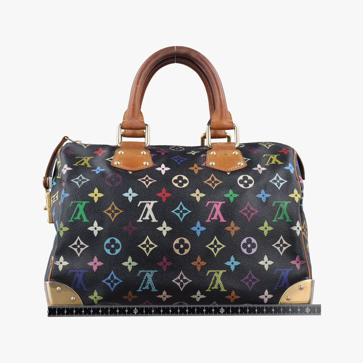 Pre-owned Louis Vuitton SPEEDY 30 Noir Monogram Multicolor M92642 handbag | stylenewstar