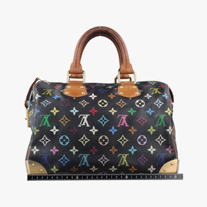 Pre-owned Louis Vuitton SPEEDY 30 Noir Monogram Multicolor M92642 handbag | stylenewstar