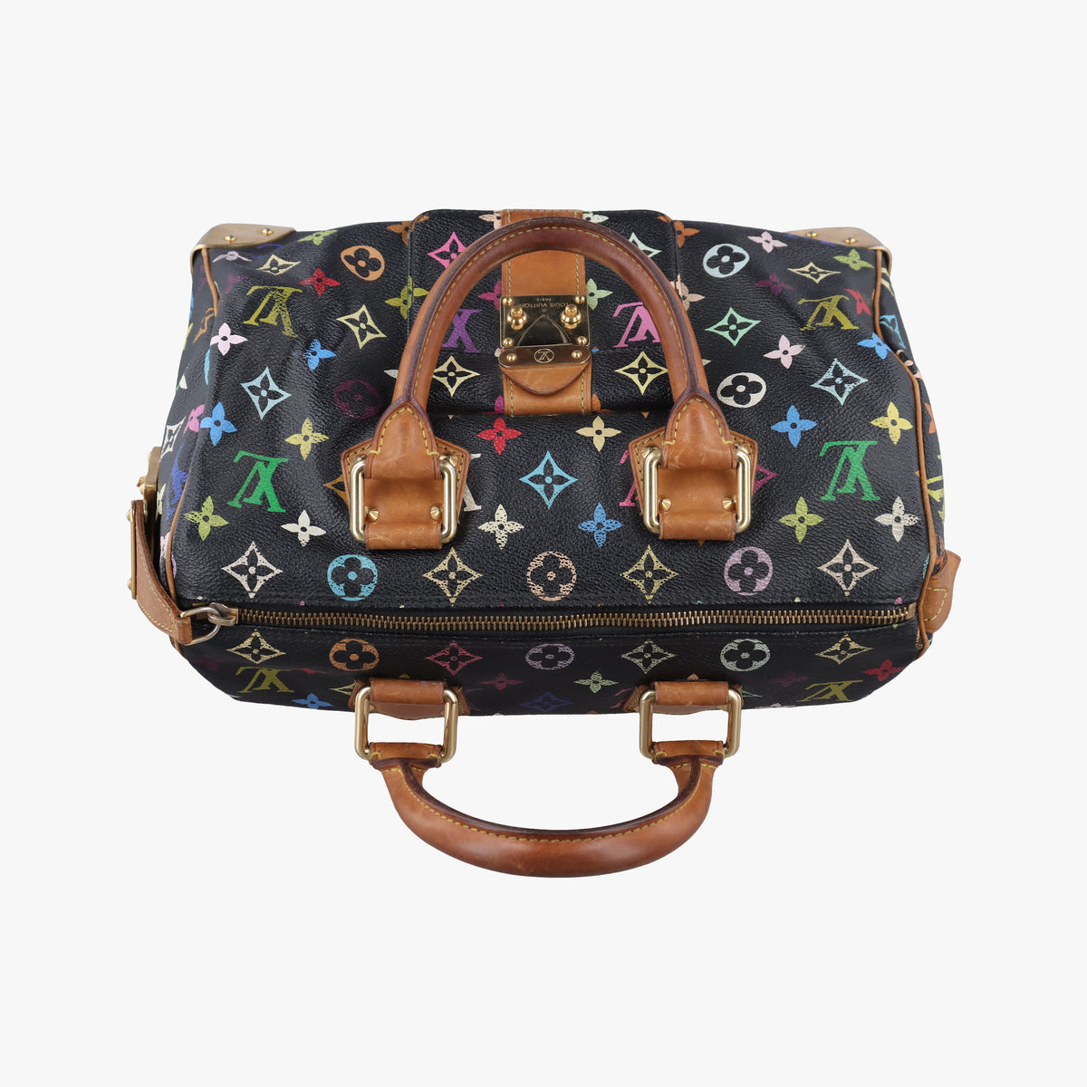 Pre-owned Louis Vuitton SPEEDY 30 Noir Monogram Multicolor M92642 handbag | stylenewstar