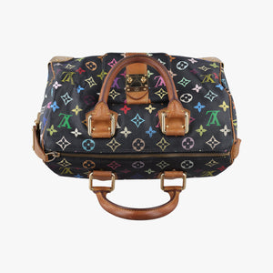Pre-owned Louis Vuitton SPEEDY 30 Noir Monogram Multicolor M92642 handbag | stylenewstar