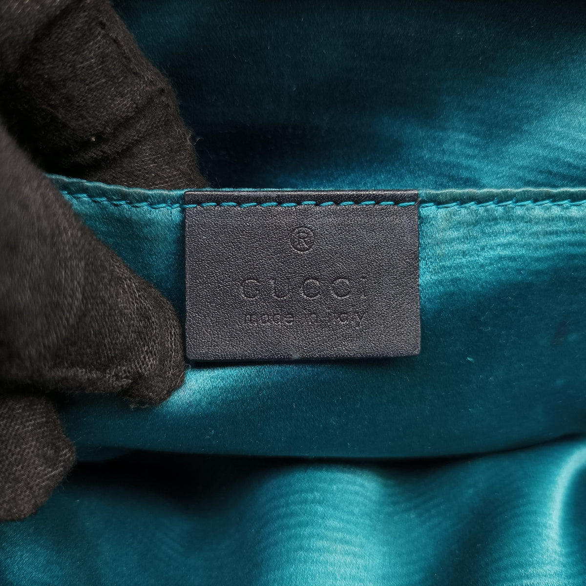 Pre-owned Gucci Ophidia Black Suede×Leather 503877 shoulderbag | stylenewstar