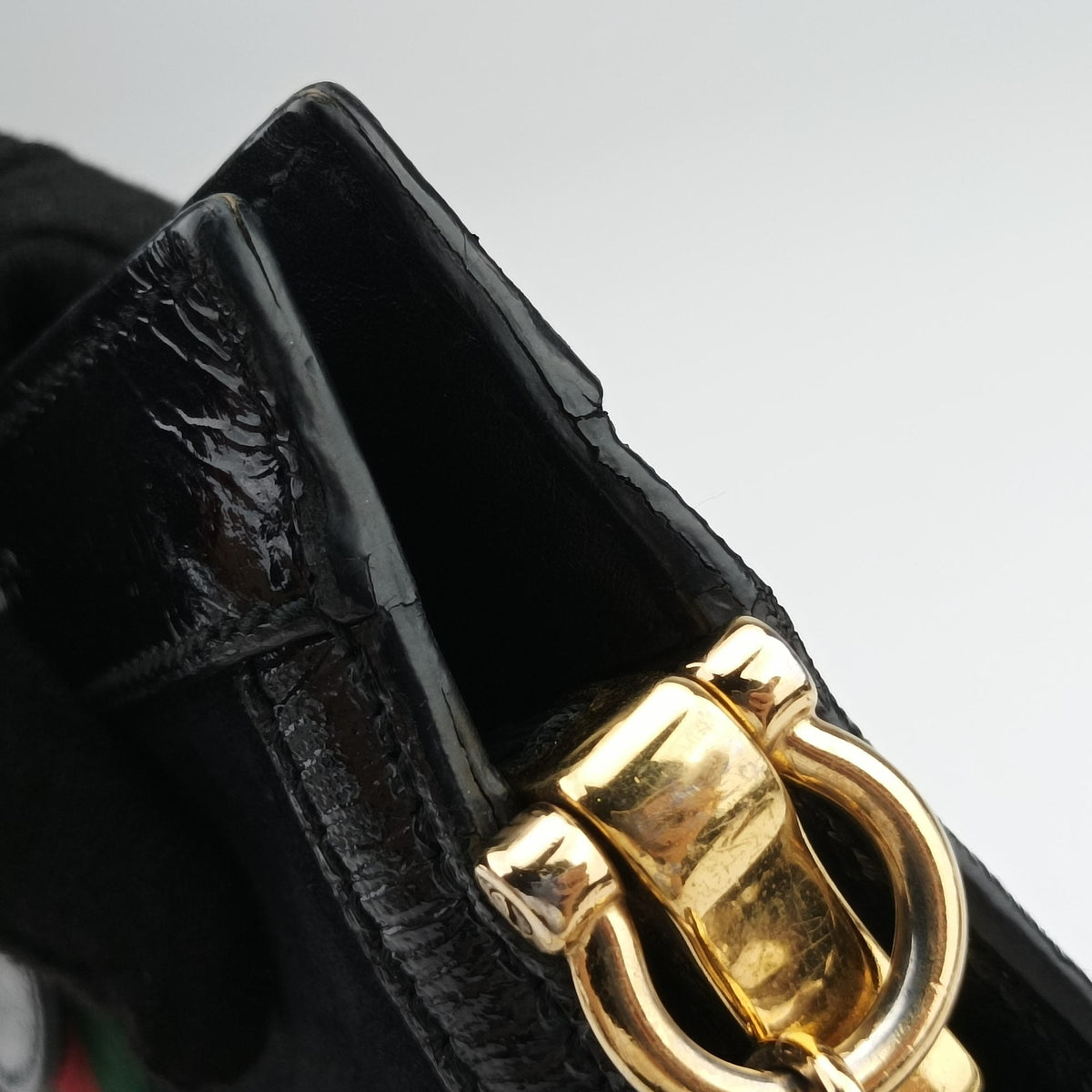 Pre-owned Gucci Ophidia Black Suede×Leather 503877 shoulderbag | stylenewstar
