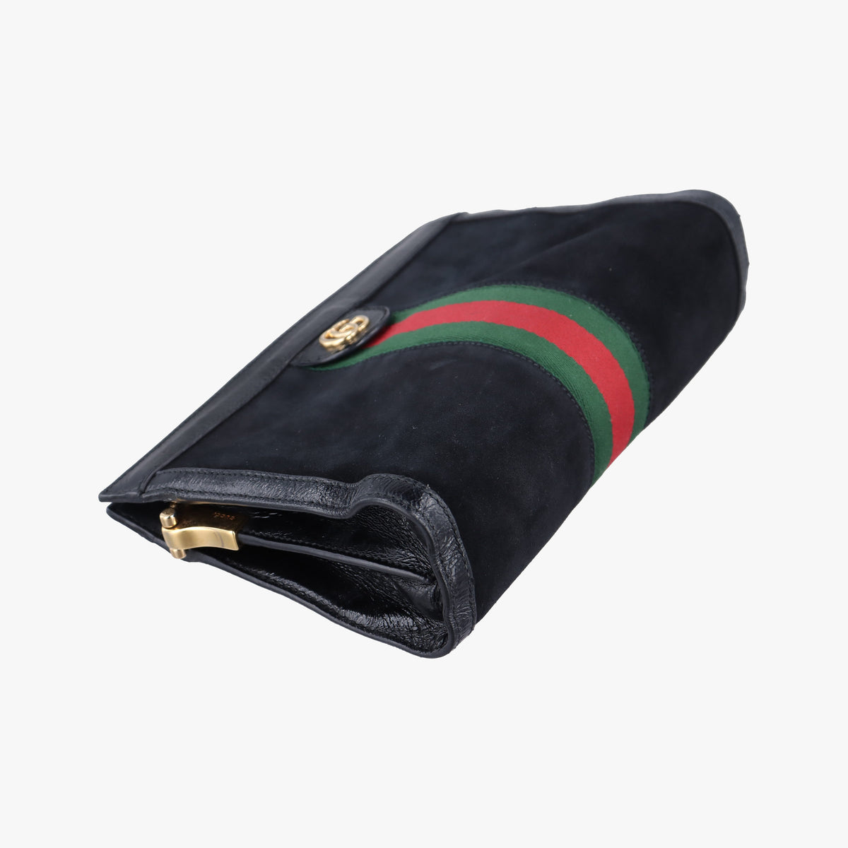 Pre-owned Gucci Ophidia Black Suede×Leather 503877 shoulderbag | stylenewstar