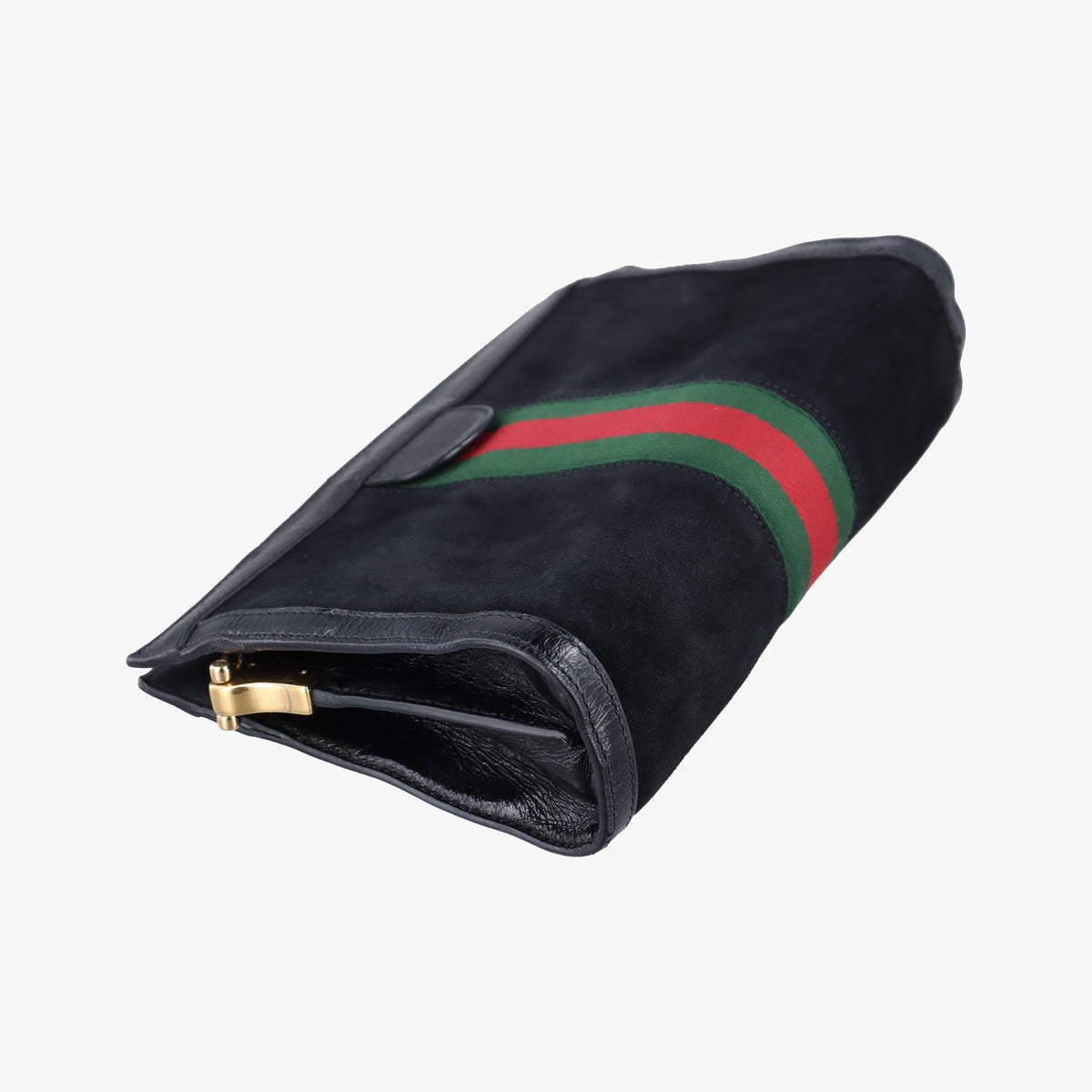 Pre-owned Gucci Ophidia Black Suede×Leather 503877 shoulderbag | stylenewstar