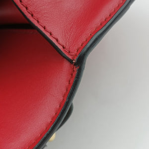 Secondhand Prada Cahier Red x Black Leather 1BD045 shoulderbag | stylenewstar