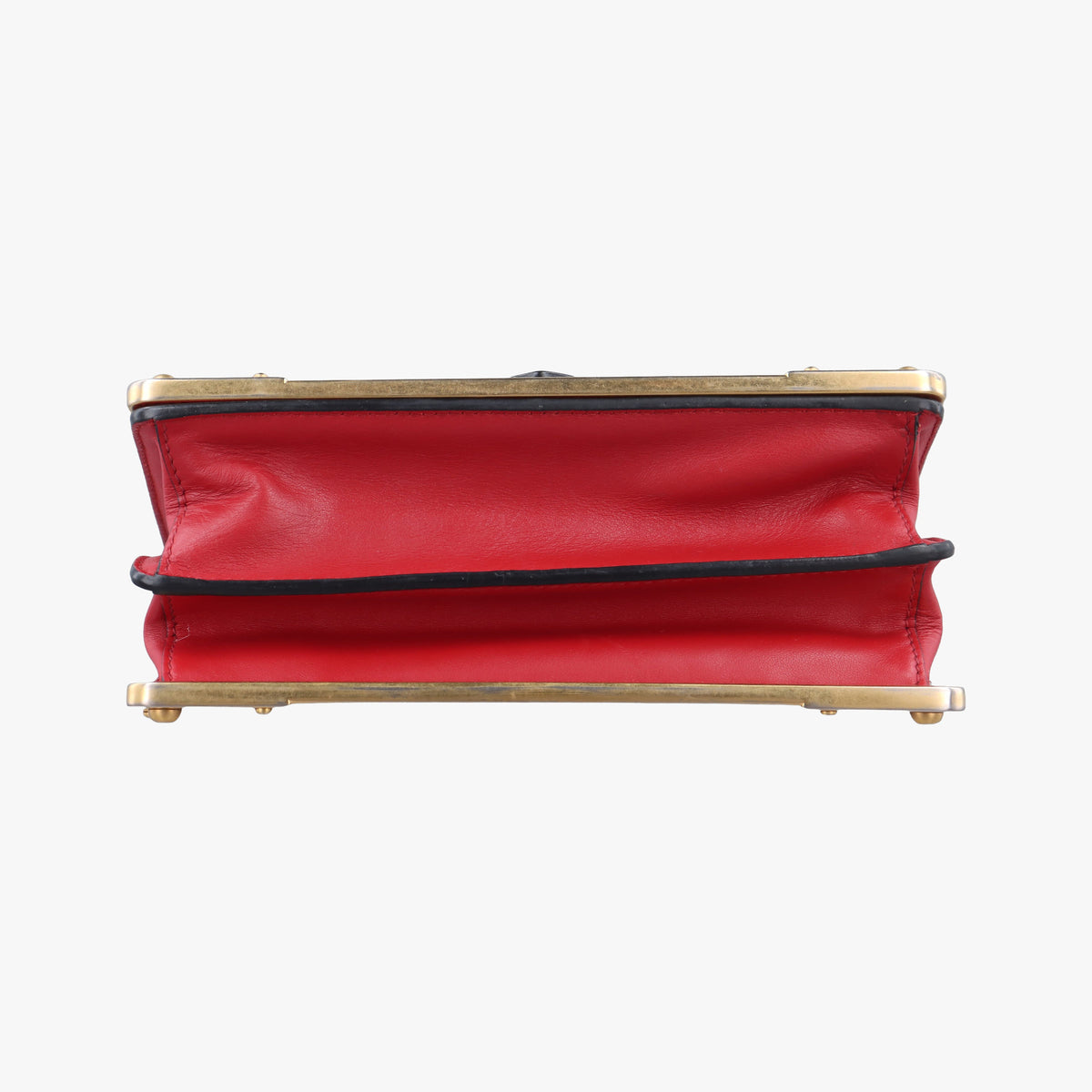 Secondhand Prada Cahier Red x Black Leather 1BD045 shoulderbag | stylenewstar