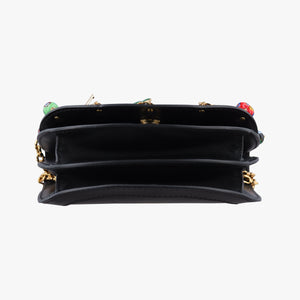 Pre-owned Valentino Lucky Rockstud Black Leather  shoulderbag | stylenewstar