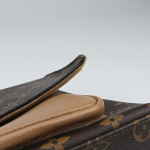 Pre-owned Louis Vuitton MARIGNAN brown×SESAME Monogram Canvas×calf leather M44544 shoulderbag | stylenewstar