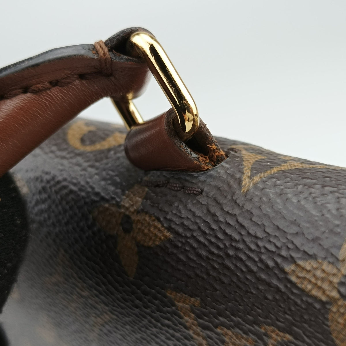 Pre-owned Louis Vuitton MARIGNAN brown×SESAME Monogram Canvas×calf leather M44544 shoulderbag | stylenewstar
