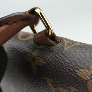 Pre-owned Louis Vuitton MARIGNAN brown×SESAME Monogram Canvas×calf leather M44544 shoulderbag | stylenewstar