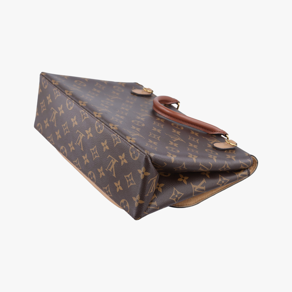 Pre-owned Louis Vuitton MARIGNAN brown×SESAME Monogram Canvas×calf leather M44544 shoulderbag | stylenewstar