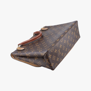 Pre-owned Louis Vuitton MARIGNAN brown×SESAME Monogram Canvas×calf leather M44544 shoulderbag | stylenewstar