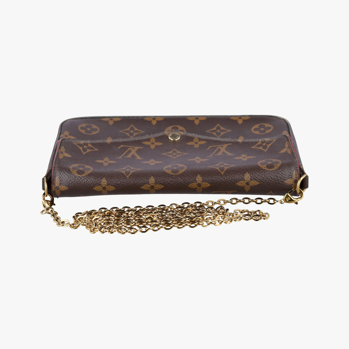 Pre-owned Louis Vuitton Pochette Felicie Brown Monogram Canvas M61276 shoulderbag | stylenewstar