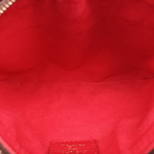 Pre-owned Louis Vuitton Twice Brown×Cerise Monogram Canvas×calf leather M50184 shoulderbag | stylenewstar