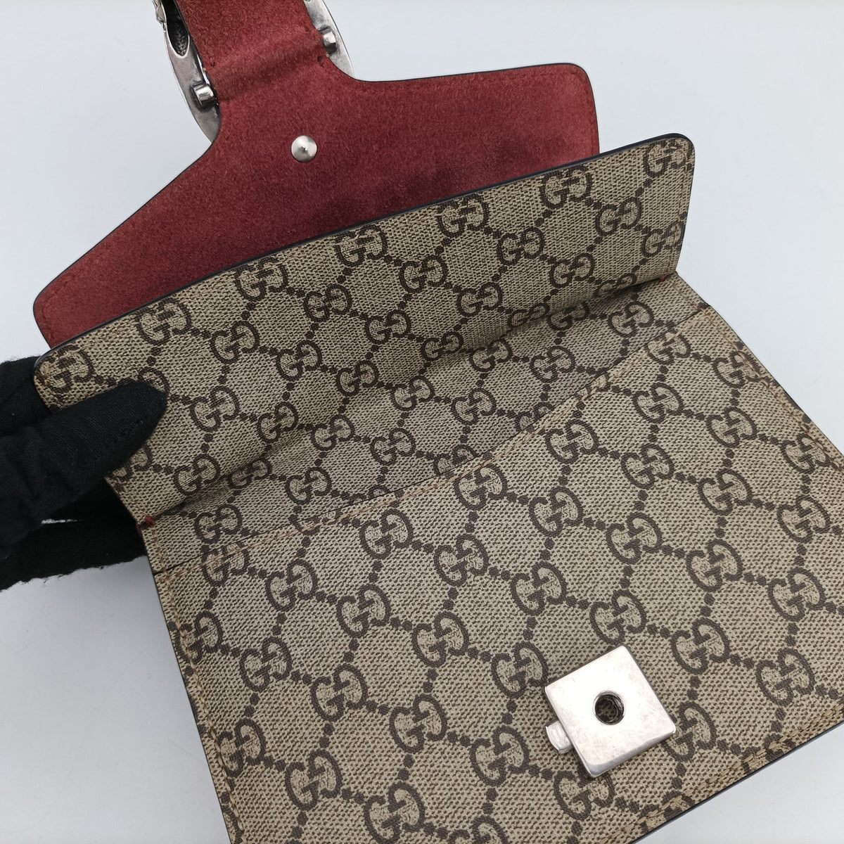 Secondhand Gucci Dionysus beige×red×multicolor PVC coated canvas × suede 421970 shoulderbag | stylenewstar