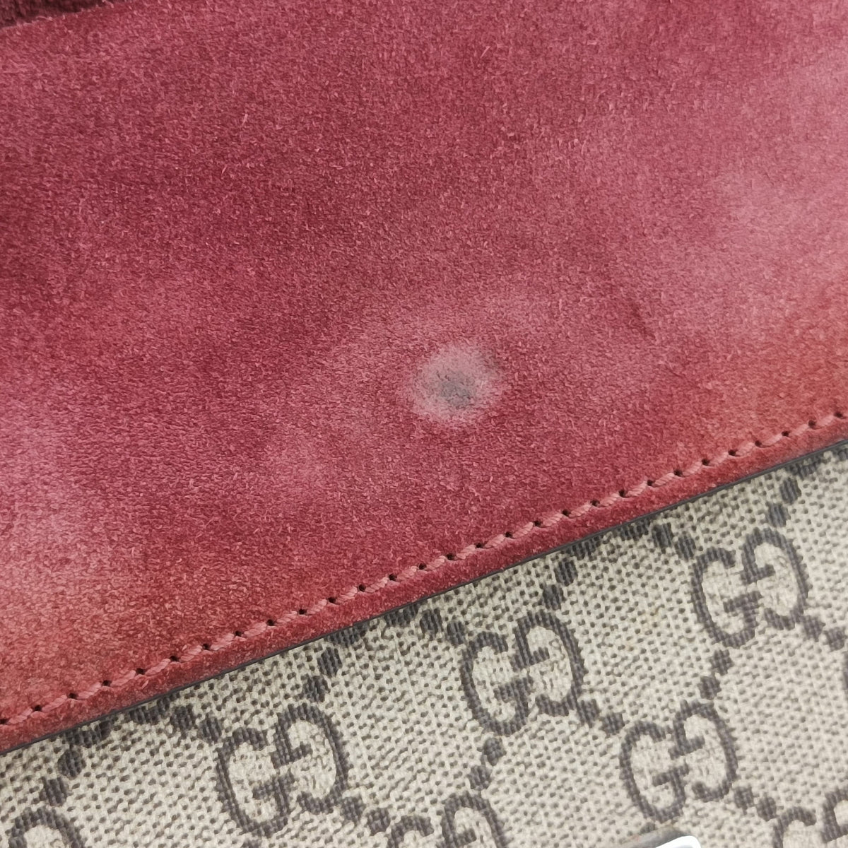 Secondhand Gucci Dionysus beige×red×multicolor PVC coated canvas × suede 421970 shoulderbag | stylenewstar