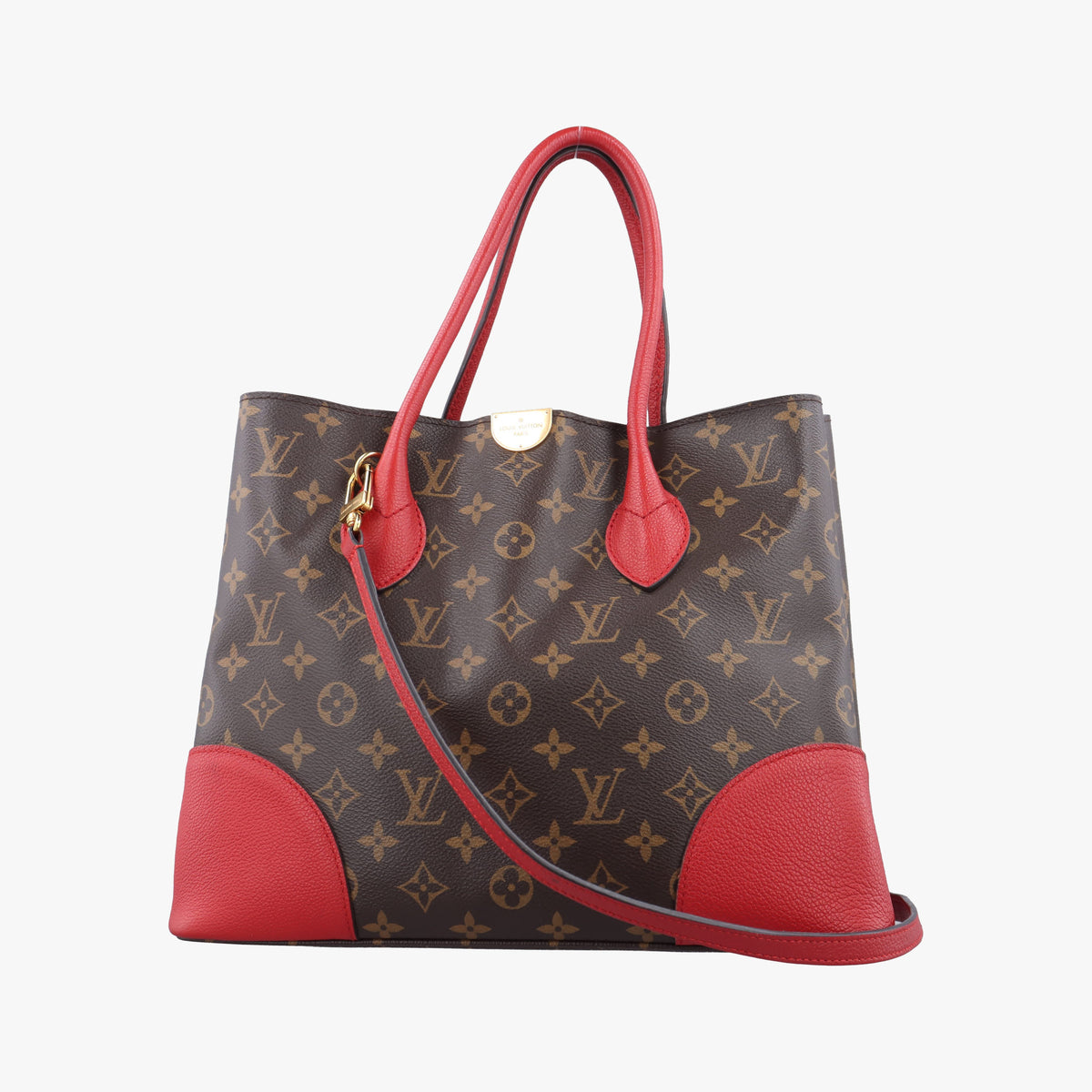 Vintage Louis Vuitton FLANDRIN Brown×CERISE Monogram Canvas×calf leather M41596 shoulderbag | stylenewstar
