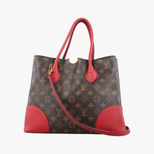 Vintage Louis Vuitton FLANDRIN Brown×CERISE Monogram Canvas×calf leather M41596 shoulderbag | stylenewstar