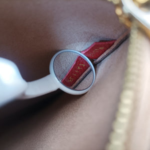 Vintage Louis Vuitton FLANDRIN Brown×CERISE Monogram Canvas×calf leather M41596 shoulderbag | stylenewstar