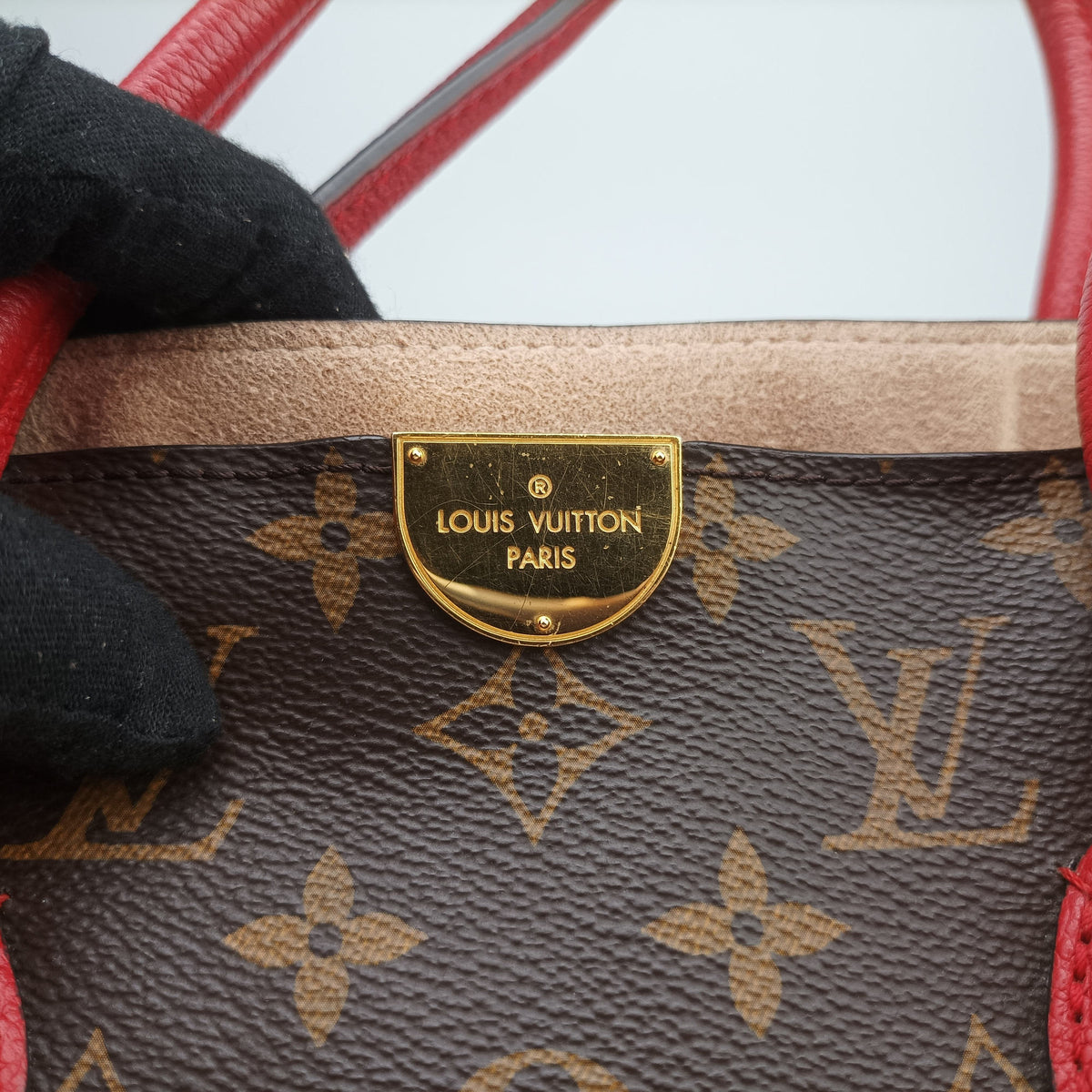Vintage Louis Vuitton FLANDRIN Brown×CERISE Monogram Canvas×calf leather M41596 shoulderbag | stylenewstar