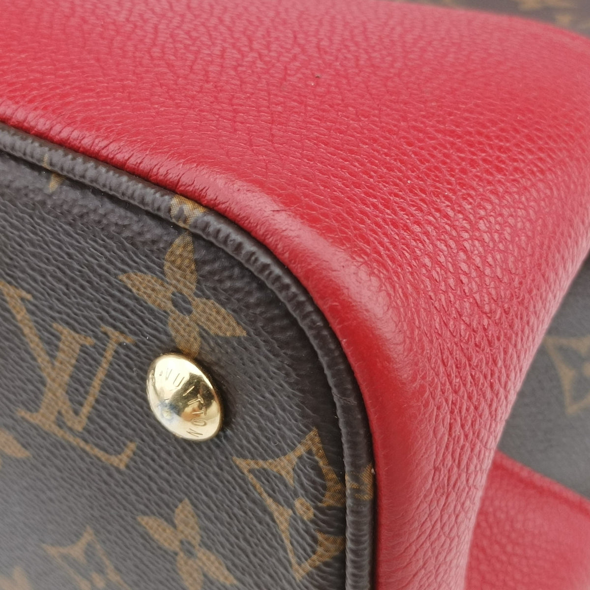 Vintage Louis Vuitton FLANDRIN Brown×CERISE Monogram Canvas×calf leather M41596 shoulderbag | stylenewstar