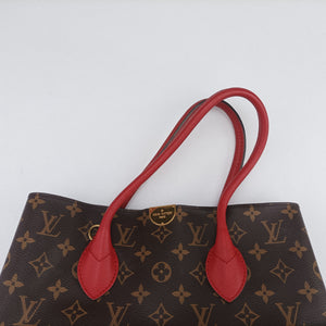 Vintage Louis Vuitton FLANDRIN Brown×CERISE Monogram Canvas×calf leather M41596 shoulderbag | stylenewstar