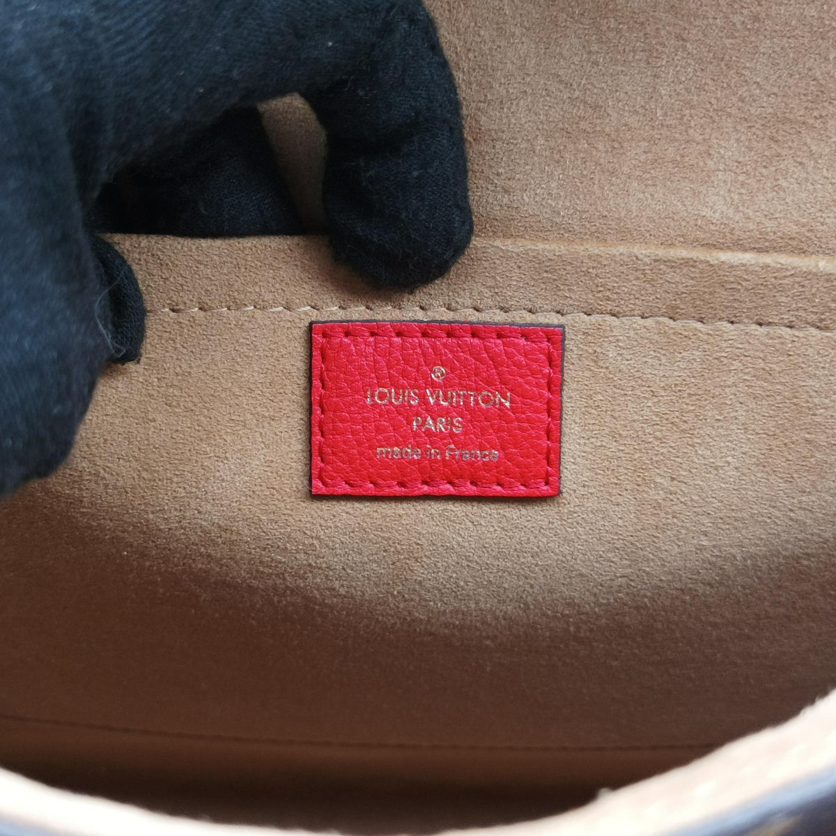 Pre-owned Louis Vuitton MARIGNAN Brown × Coquelicot Monogram Canvas×calf leather M44286 shoulderbag | stylenewstar