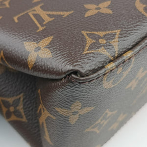 Pre-owned Louis Vuitton MARIGNAN Brown × Coquelicot Monogram Canvas×calf leather M44286 shoulderbag | stylenewstar