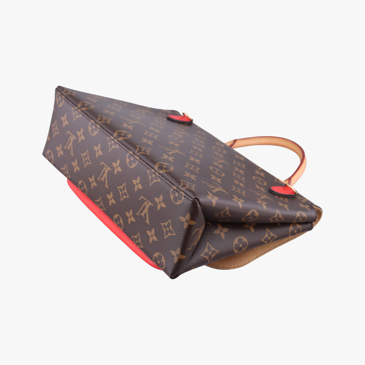 Pre-owned Louis Vuitton MARIGNAN Brown × Coquelicot Monogram Canvas×calf leather M44286 shoulderbag | stylenewstar