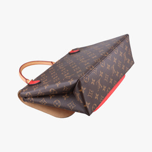 Pre-owned Louis Vuitton MARIGNAN Brown × Coquelicot Monogram Canvas×calf leather M44286 shoulderbag | stylenewstar