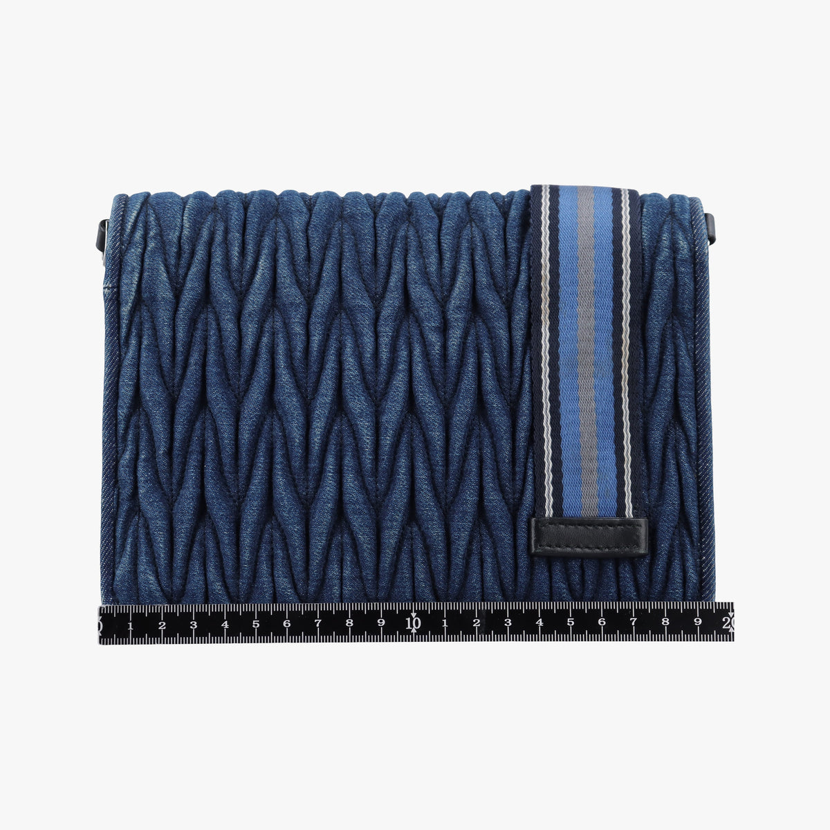 Secondhand Miu Miu My Miu Blue Denim 5BF068 shoulderbag | stylenewstar